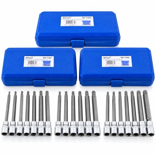 ZESTAW NASADEK SZEŚCIOKĄTNYCH BITUXX 3/8" H3-H10 M4-M10 T25-T60