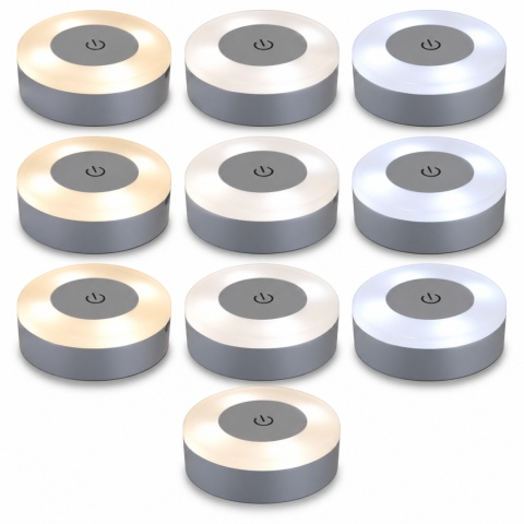 Zestaw 10x Lampka Nocna LED Dotykowa USB – 3 Barwy Światła, Podszafkowa BITUXX