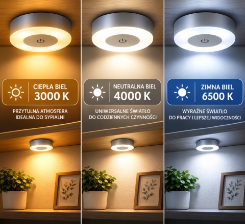 Zestaw 10x Lampka Nocna LED Dotykowa USB – 3 Barwy Światła, Podszafkowa BITUXX