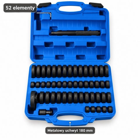 Zestaw do montażu łożysk i tulei BITUXX 52 elementy 18–74 mm
